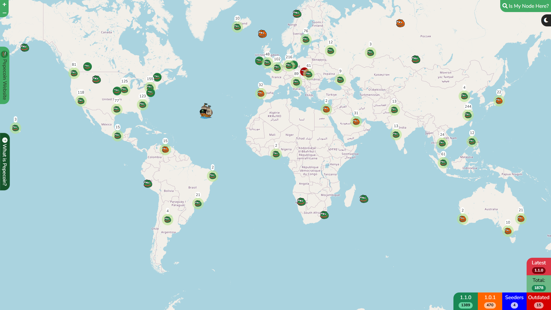 Pepecoin Nodes Map