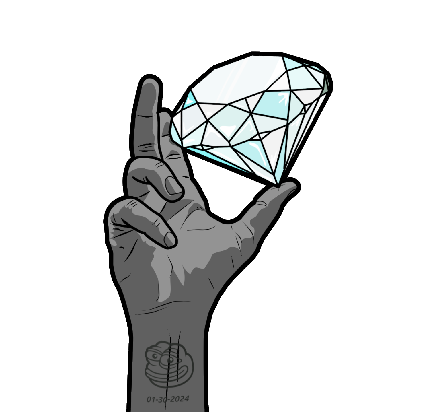 Gray Diamond Hand Marker