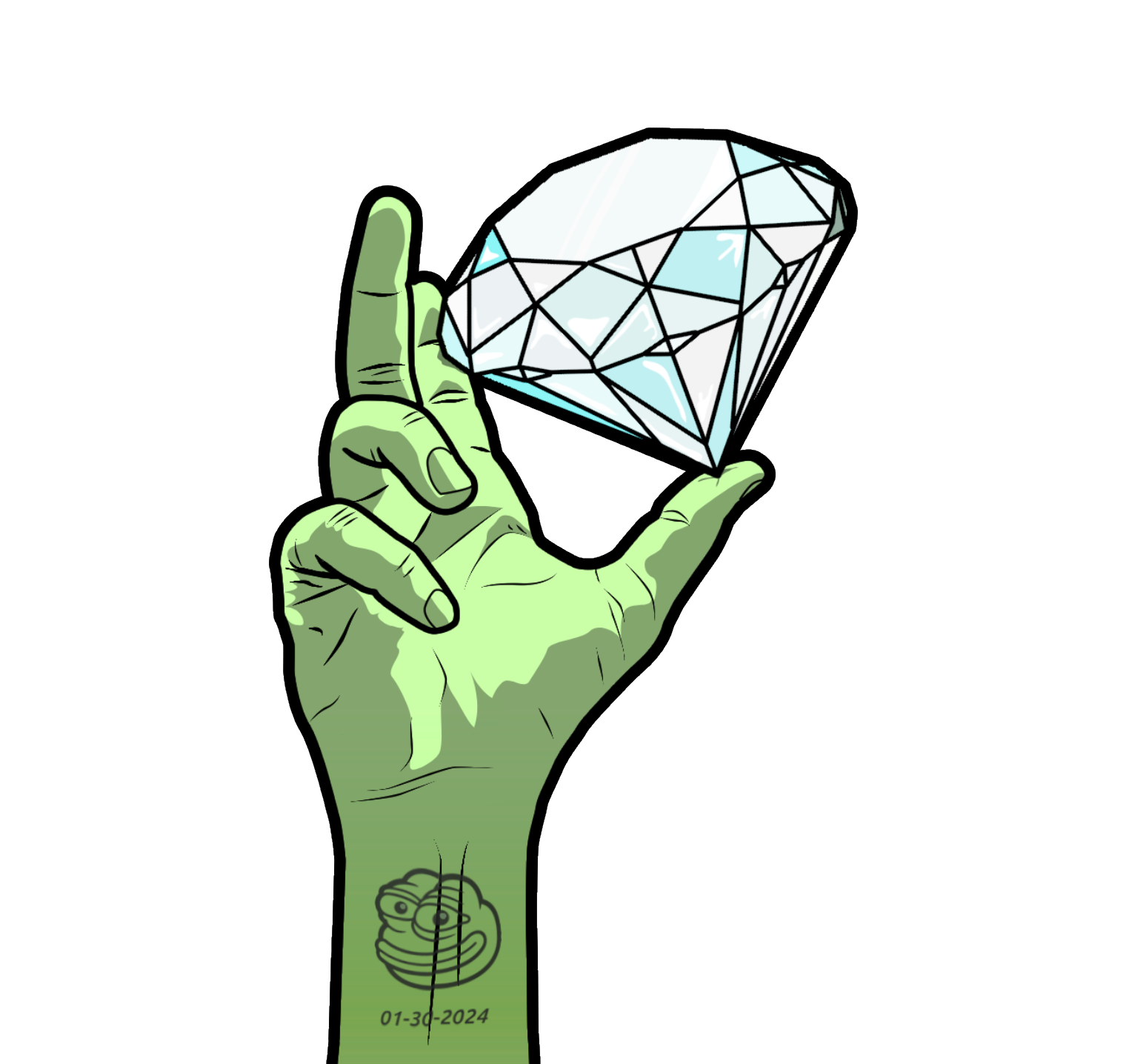 Light Green Diamond Hand Marker