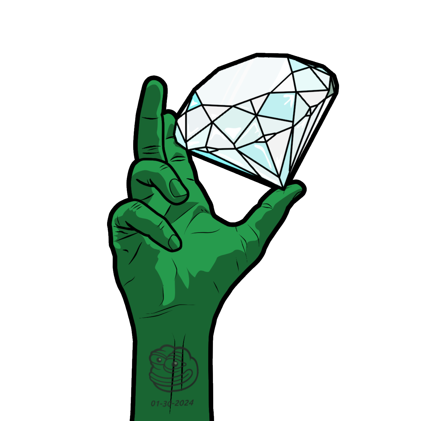 Green Diamond Hand Marker